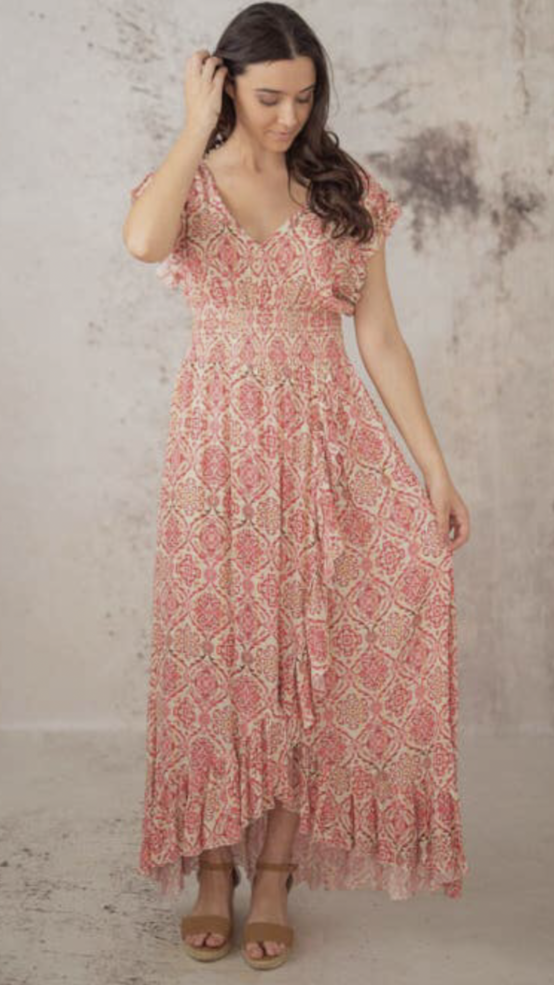 Veste Rosa Long Dress