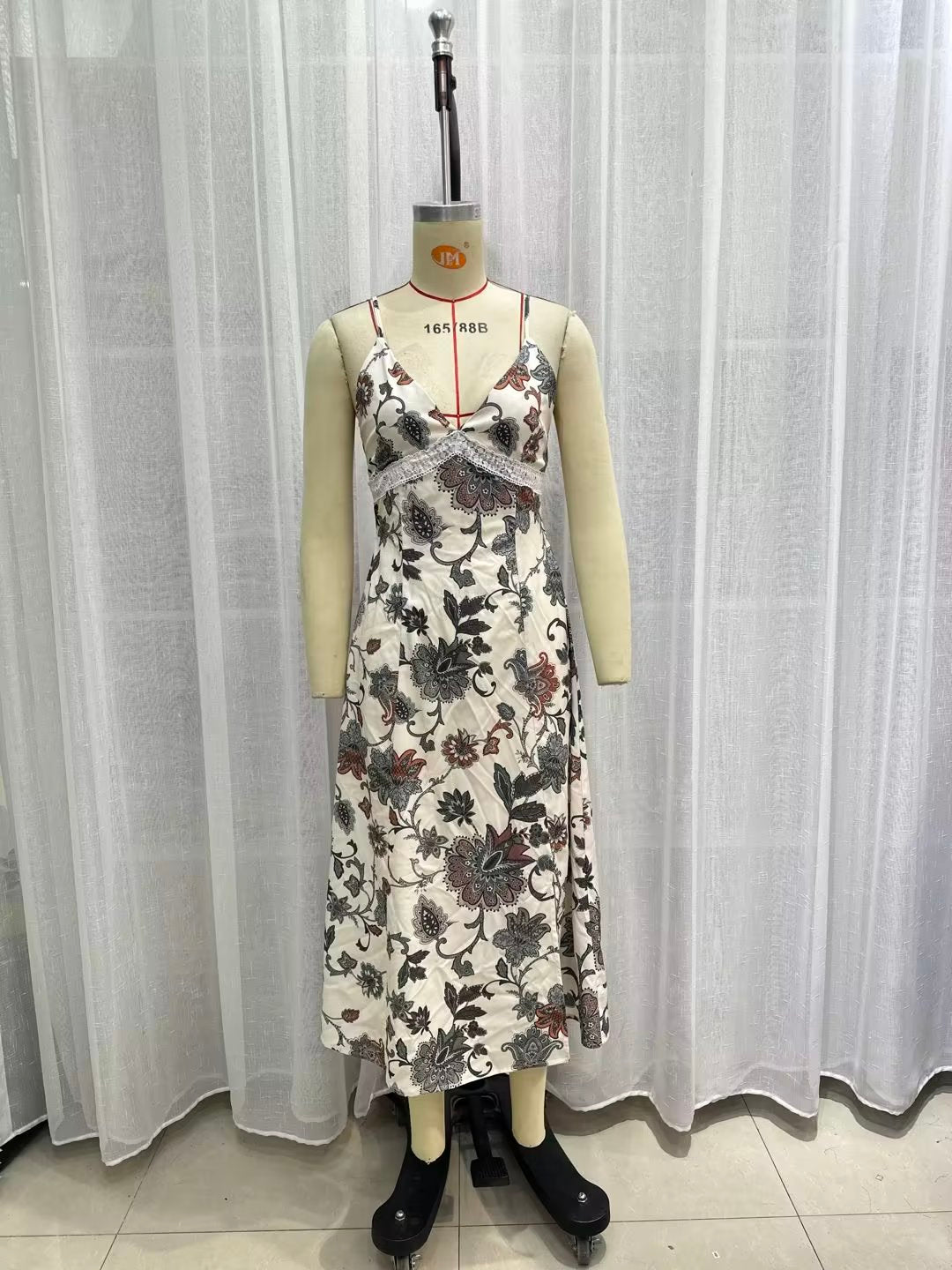 French Vintage Small Floral Backless Dress