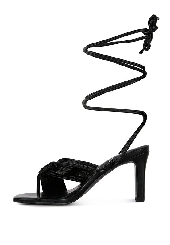 Metallic Block Heel Sandals