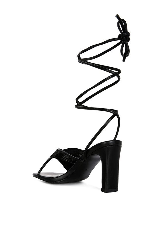 Metallic Block Heel Sandals