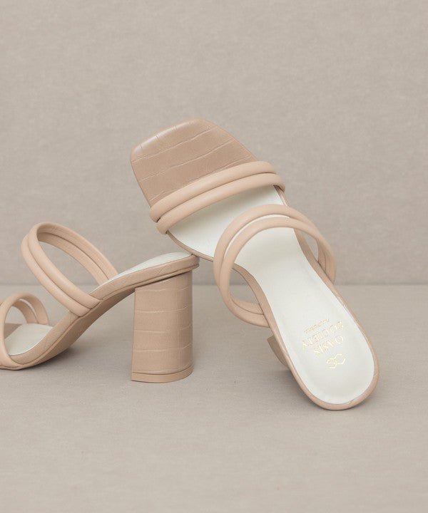 Angie - Strappy Alligator Heel