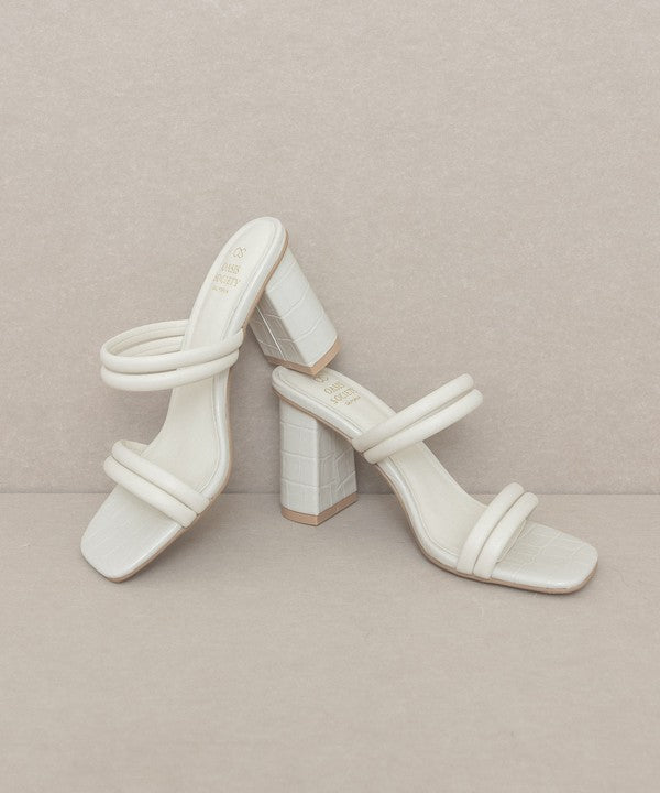 Angie - Strappy Alligator Heel