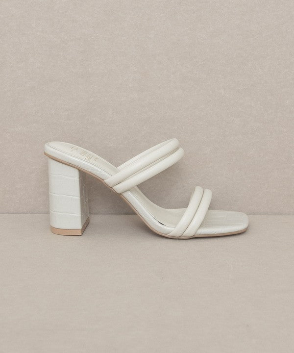 Angie - Strappy Alligator Heel
