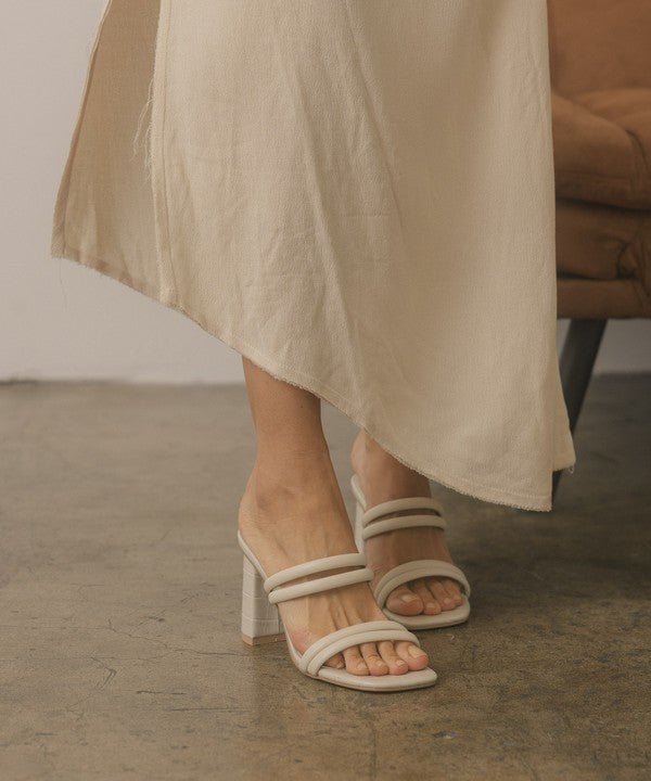 Angie - Strappy Alligator Heel