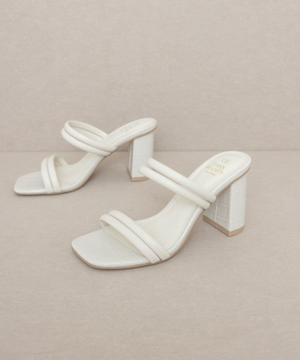 Angie - Strappy Alligator Heel