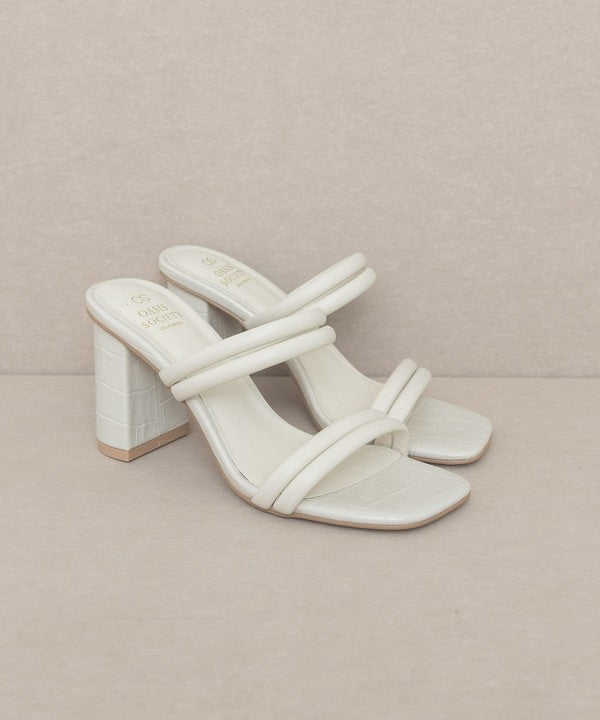Angie - Strappy Alligator Heel