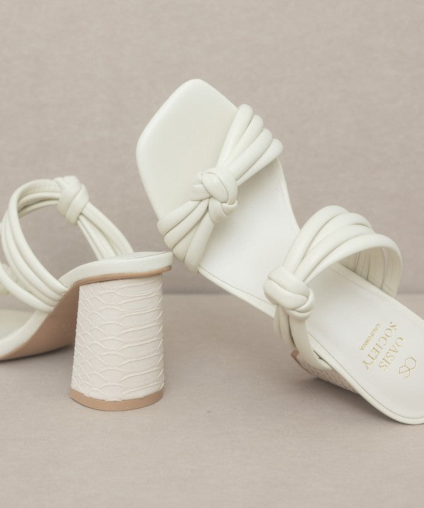 RACHEALA - STRAPPY KNOT HEELS