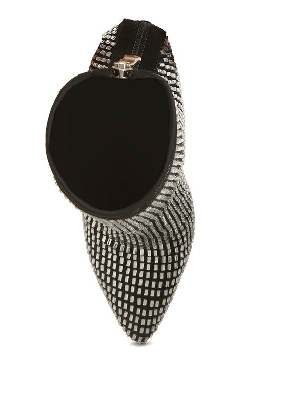 GLAM IT UP  Rhinestones Mesh Boots