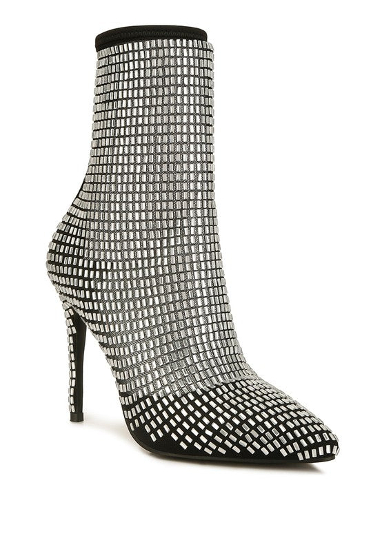 GLAM IT UP  Rhinestones Mesh Boots