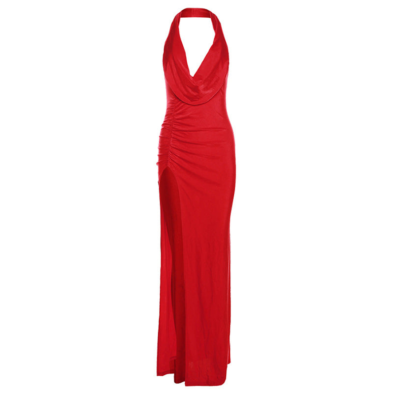 Ruby's Sexy Deep V Plunge Halter Backless