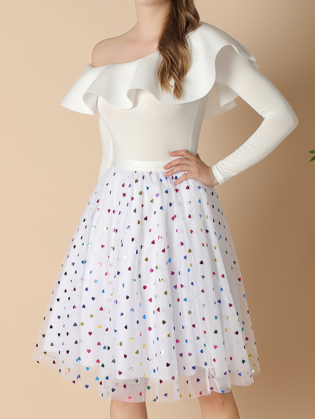 Rainbow Waist Fairy Three Layer Umbrella Skirt