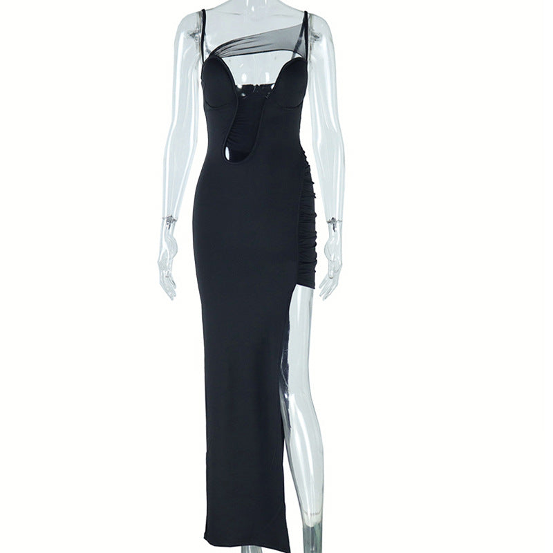 Sasha's Sexy Cutout Mid Length Slit Gown