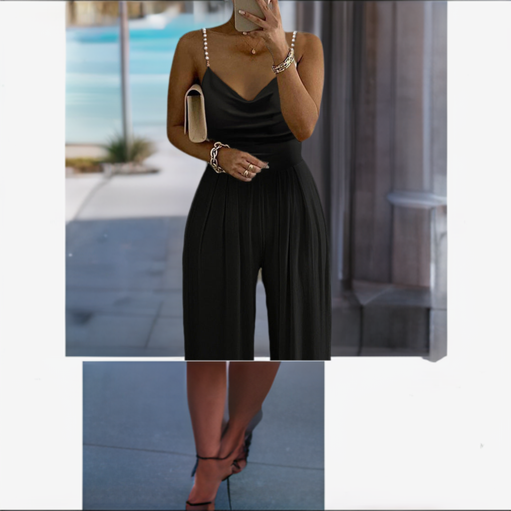 Ms. Fancy Pants Pearls Wide Leg Jumpsuit