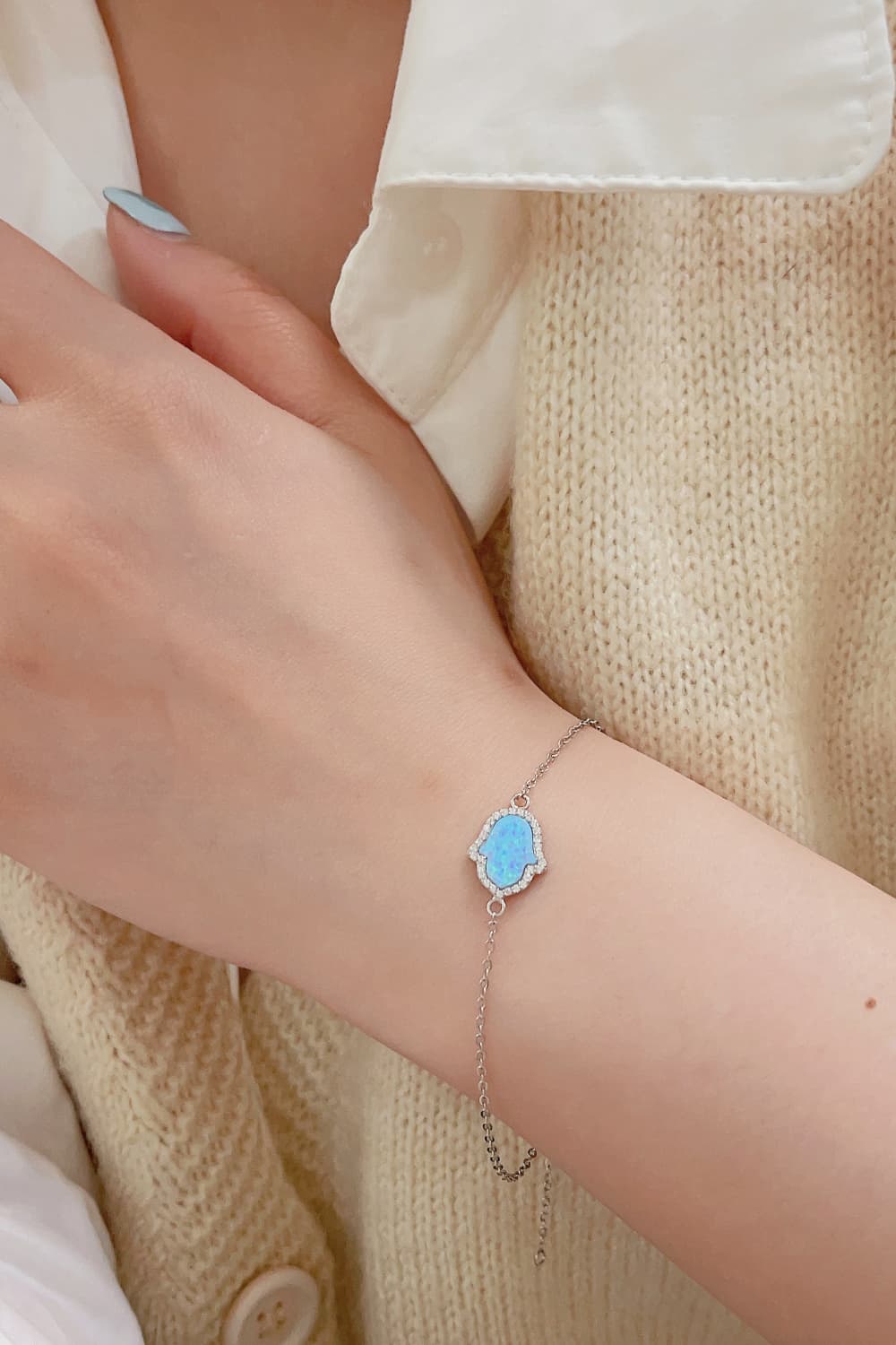 Australian Opal 925 Sterling Silver Bracelet