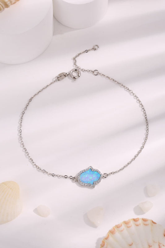 Australian Opal 925 Sterling Silver Bracelet