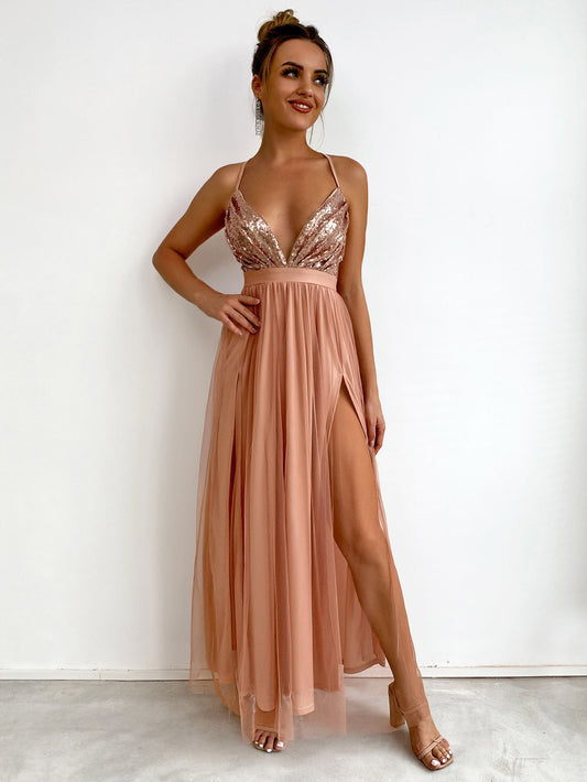 Sequined Flowy Dress