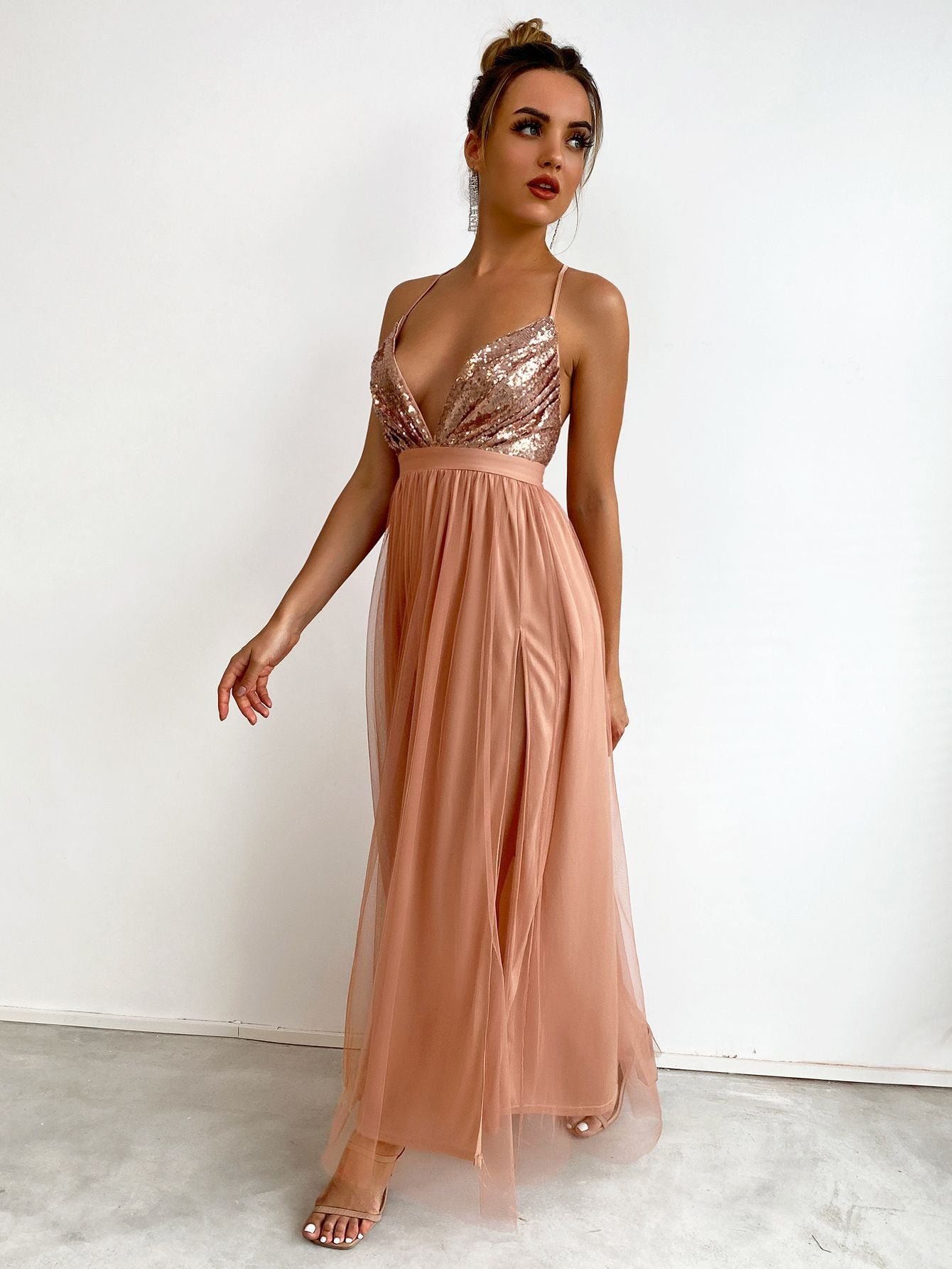 Sequined Flowy Dress