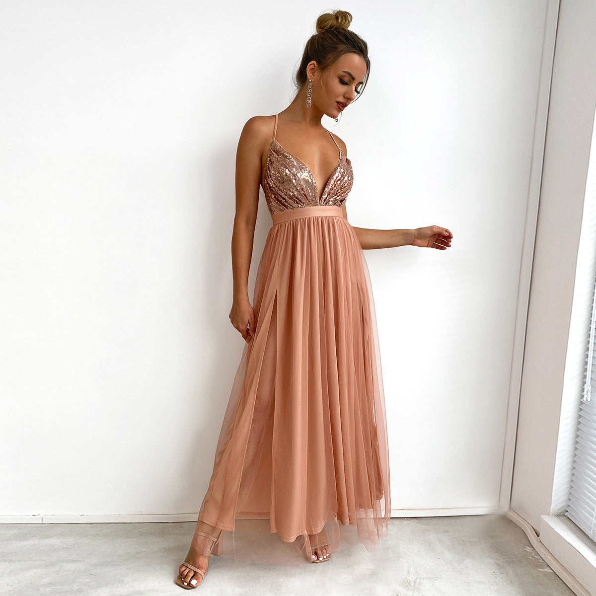Sequined Flowy Dress